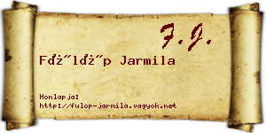 Fülöp Jarmila névjegykártya