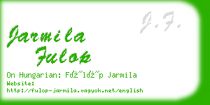 jarmila fulop business card
